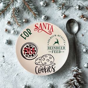 Christmas Santa Cookie Plate